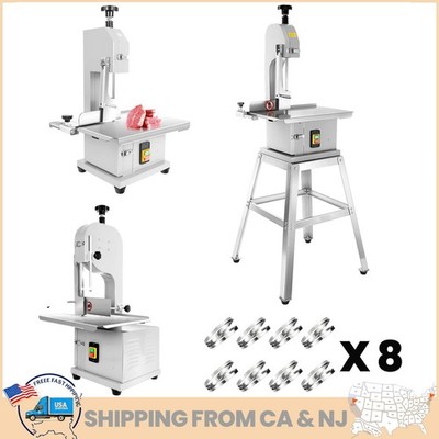 1000/1500/2500W Electric Frozen Meat Cutting Machine Bandsaw Bone Cutter 8 Blade