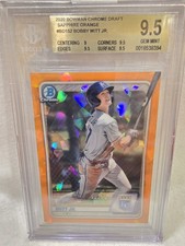 2020 Bowman Draft Bobby Witt JR. RC Orange Sapphire Refractor 12/25 BGS 9.5