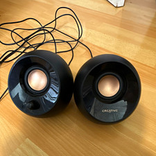 Creative Pebble 2.0 Wired Computer Speakers 3.5mm Jack Volume Control Black