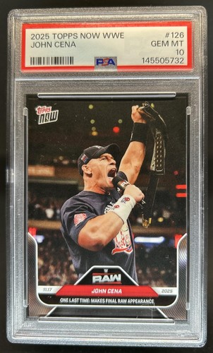 2025 Topps Now WWE John Cena #126 PSA 10 GEM MINT