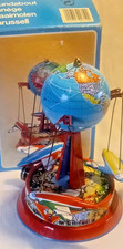 Vintage Boxed German Wilesco Tin Metal  Globe Roundabout Carousel  Planes Cowboy