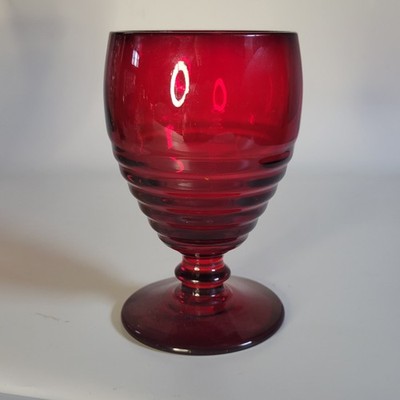 Paden City RUBY Penny Line Tumbler 5 1/4''