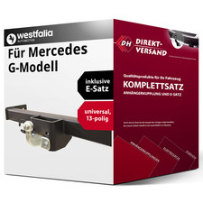 Anhängerkupplung starr + E-Satz 13pol universell für Mercedes G-Modell 89-18 neu