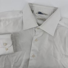 Suitsupply Dress Shirt Mens 17 43 White Traveller Slim Fit Cotton Textured Long