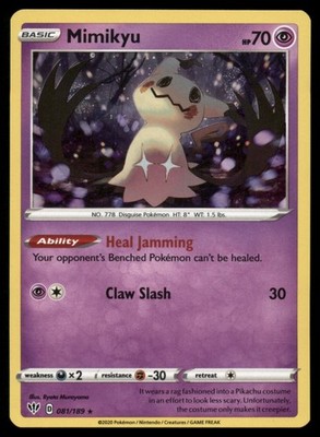 Mimikyu Cosmos Holo 081/189 Miscellaneous Cards & Products Holo Near Mint NM