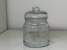 Glass Jar with Sealable Lid - aprox 4-5 inches tall