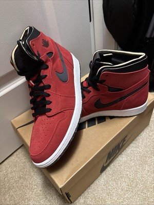 (NEW) Air Jordan 1 High Zoom Air CMFT Suede Gym Red Black CT0978-600 Men's 11