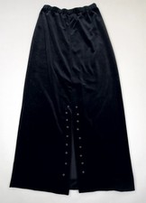Vtg 70s Act III Velvet High Waist Maxi Skirt Sz 16 Elastic Waist Goth Union Made