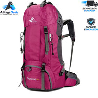 Wanderrucksack 60L Wasserdicht Leicht Mit Regenschutz Multifunktions Outdoor
