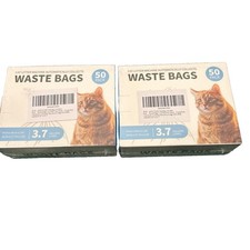 2pk Self Cleaning Cat Litter Box Liners 50ct. Drawstring Cat Litter 3.7 Gallons
