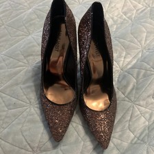 Nine West Tatiana Copper Glitter  High Heel Pointed Pumps 8M EUC