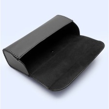 ??tui ?? lunettes de soleil de voiture en cuir PU pour rangement pare-soleil ave