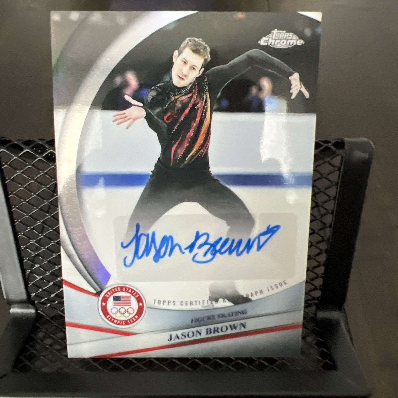 2026 Topps Cromo Juegos Olímpicos de Invierno de Estados Unidos Jason Brown Autógrafo Refractor #BCA-JBR