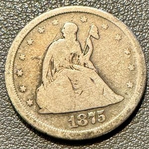 Rare 1875-S Liberty Seated Twenty Cent 90% Silver PCGS Surv Est 25K