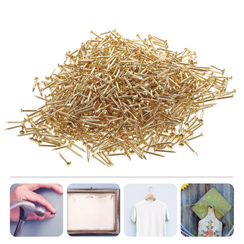 1 pacco decorazioni per la casa in legno unghie di rame piccoli piccoli chiodi - Immagine 2 di 4