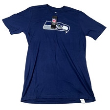 NFL Boys XL 18 Blue Seattle Seahawks Football Crew Neck Short Sleeve T-Shirt NWT