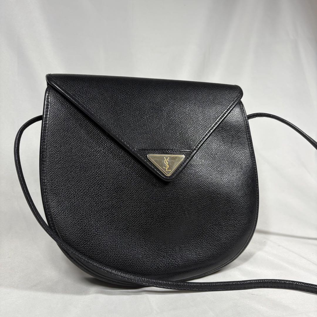 Borsa a tracolla Yves Saint Laurent nera placca logo Cassandra donna dal Giappone