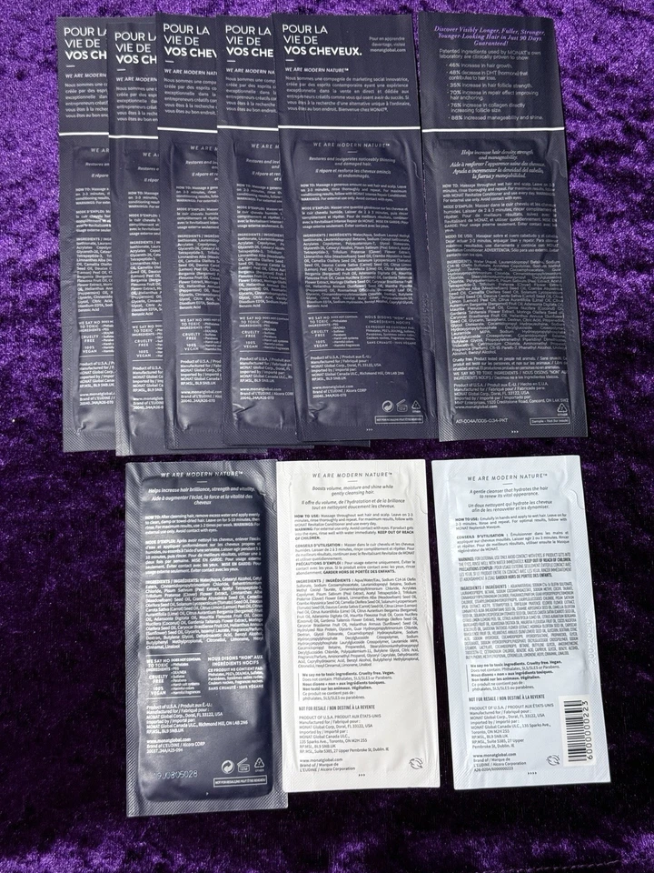 Monat интенсивный ремонт шампунь образец/дорожные пакеты .34 лот - Изображение 2 из 4