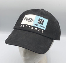 Rare Vintage Netscape Sun Microsystems Alliance Black Adjustable Strapback Hat