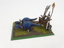 Warhammer Fantasy Dunkelelfen Streitwagen Wagen Echsen Metall 