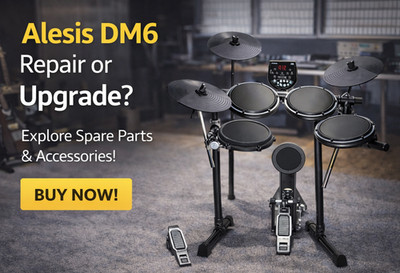 ALESIS ELEKTRONISCHES SCHLAGZEUG DM6 ERSATZTEILE SNARE TOM BECKEN DRAHT ARM CLAMP TUBE