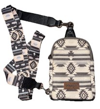 Wrangler Aztec Print Crossbody Bag Western Wallet Slots Adjustable Strap