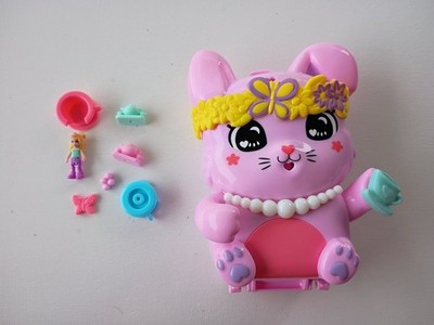 Polly Pocket Tea Party Bunny Compact Playset with some Accessories READ