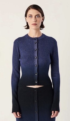 Proenza Schouler White Label Gradient Marl Cardigan Button Up Top Size XS MINT