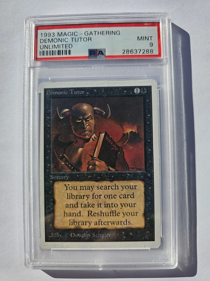 MTG Unlimited Demonic Tutor PSA 9 Sorcery Graded Mint Magic The Gathering - Image 2 of 4