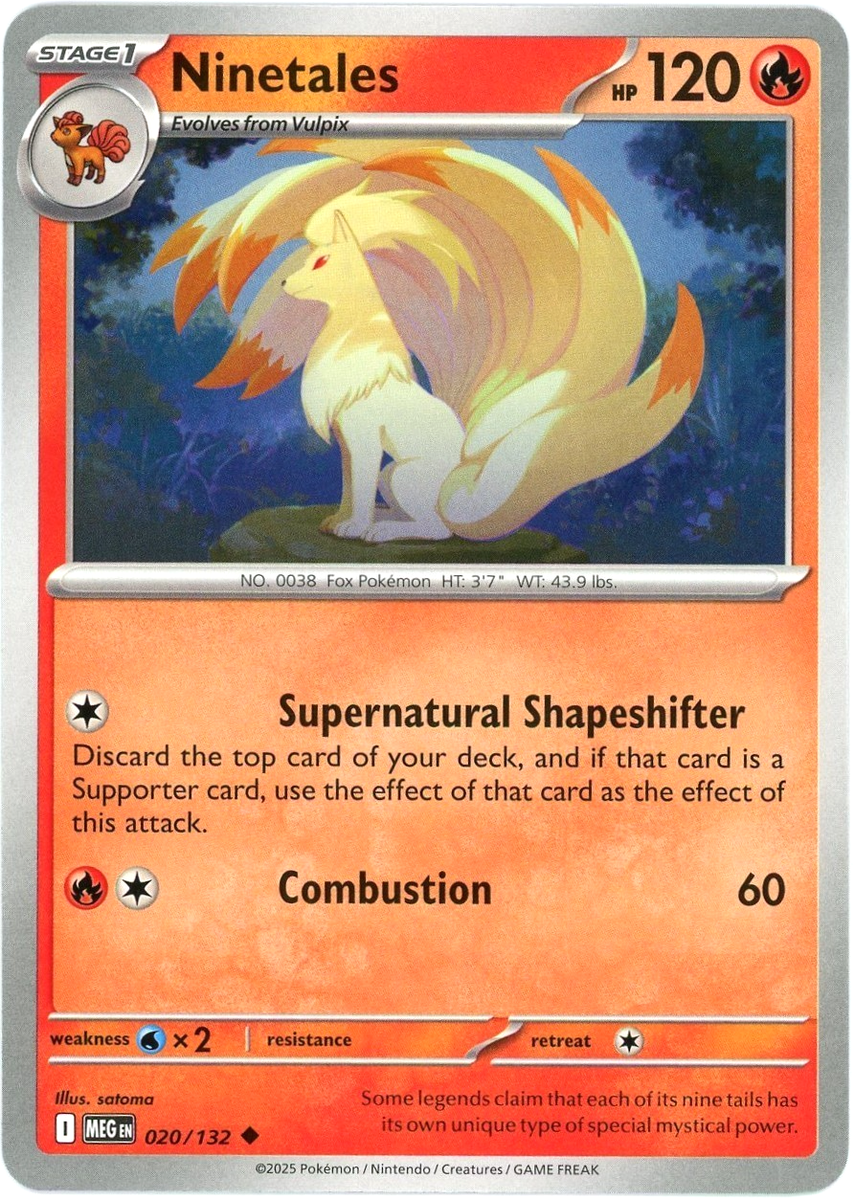 Ninetales 020/132 - Mega Evolution - Pokemon - NM/M English | eBay