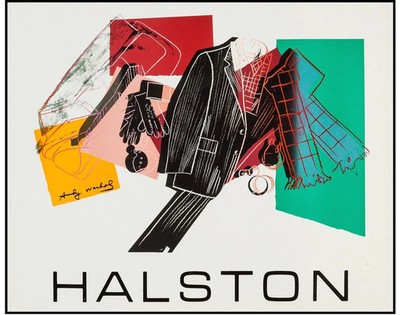 HALSTON, DESIGNER MODE, REPRO WERBEPOSTER VINTAGE, HQ.