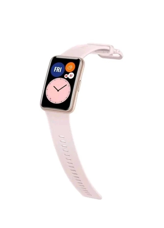 HUAWEI WATCH FIT 46MM ROSE GOLD POLYMER FIBER CASE WITH SAKURA PINK SILICONE NEW - Image 2 of 4