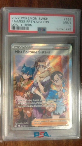 PSA 9 Miss Fortune Sisters #194/196 Pokémon Lost Origin 2022