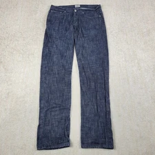Naked Famous Denim Jeans Womens 32 Blue Lightweight Indigo Selvedge Button Fly