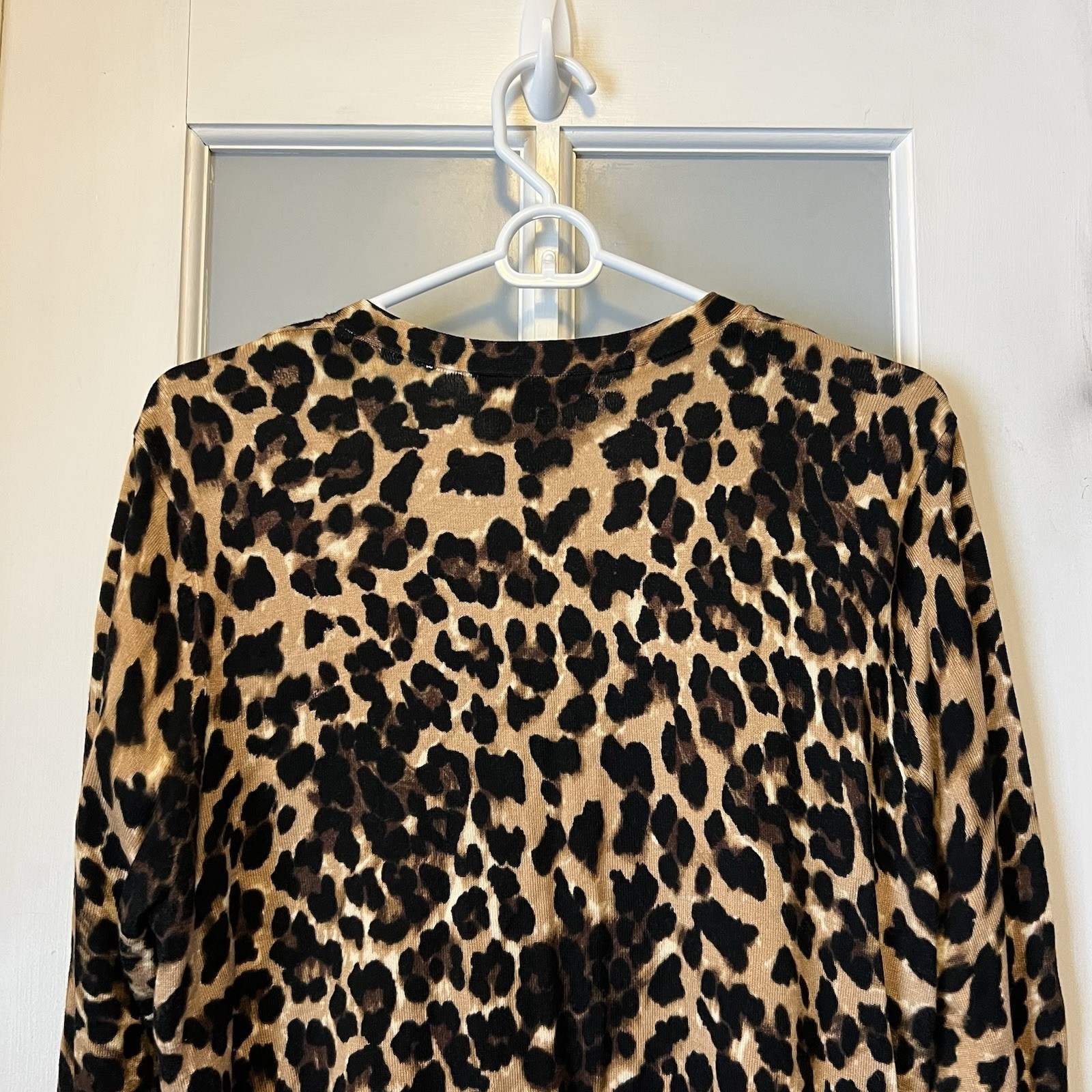 Women's Large Grace Elements  Leopard Print Cardi… - image 13