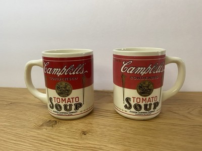 2 Campbell's Tomato Soup Mugs Ceramic Camden NJ USA Iconic Label - Decoration