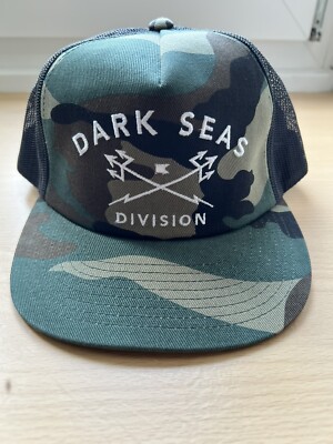 Dark Seas Cap camou - Truckercap Kappe mit gesticktem Schriftzug, Neu! One Size