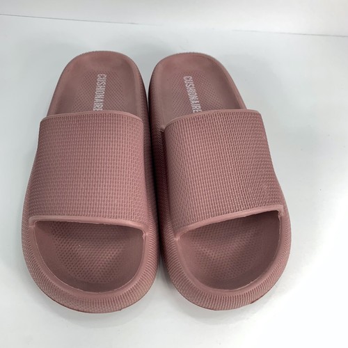 Cushionaire Women's Feather Recovery Slide Sandals With Comfort Size 7 Mauve | eBay