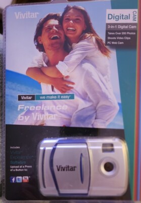 Vivitar Freelance 3-in1 Digital Camera PC Web Cam (New In Clam Shell) 