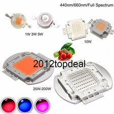 1W-500W High Power LED Chip 660nm Deep Red LED Grow Light 440nm 380nm-840nm cob