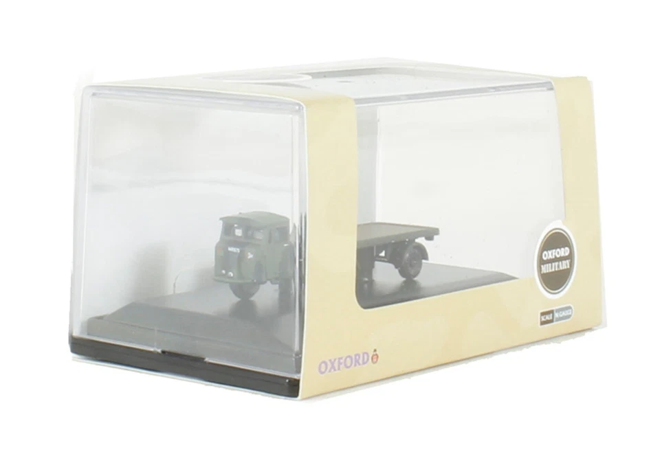 Oxford N Gauge 1/148 Scammell Mechanical Horse RASC Flatbed Trailer NMH017 - Image 4 of 4