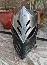 Medieval Black Ice Helmet, Knight Armor Helmet LARP Cosplay Halloween Costume