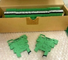 (2) NEW  PHOENIX CONTACT RELAY DIN MOUNT PLC-BSC-24DC/21