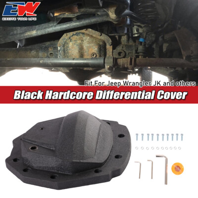 ELITEWILL Black Hardcore Differential Cover For Jeep Wrangler JK and others