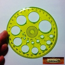 M01027 MOREZMORE Circle Ruler Temple Bead Sizer Round Hole Plastic Ruler
