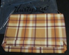 NEW THIRTY ONE 31 AUTUMN PLAID ZIPPER POUCH