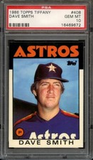 1986 TOPPS TIFFANY 408 DAVE SMITH PSA GEM MT 10 Population 5 