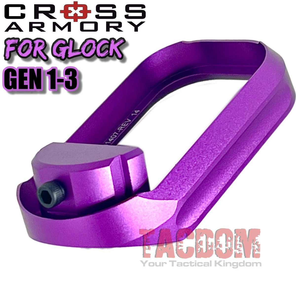 Cross Armory PURPLE CNC Aluminum Flared Magwell For GL0CK 17 & 19