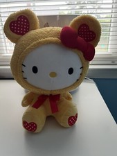 Hello Kitty Sanrio Teddy Bear Costume Polka Dot Soft Fuzzy Plush Kawaii 14 NEW
