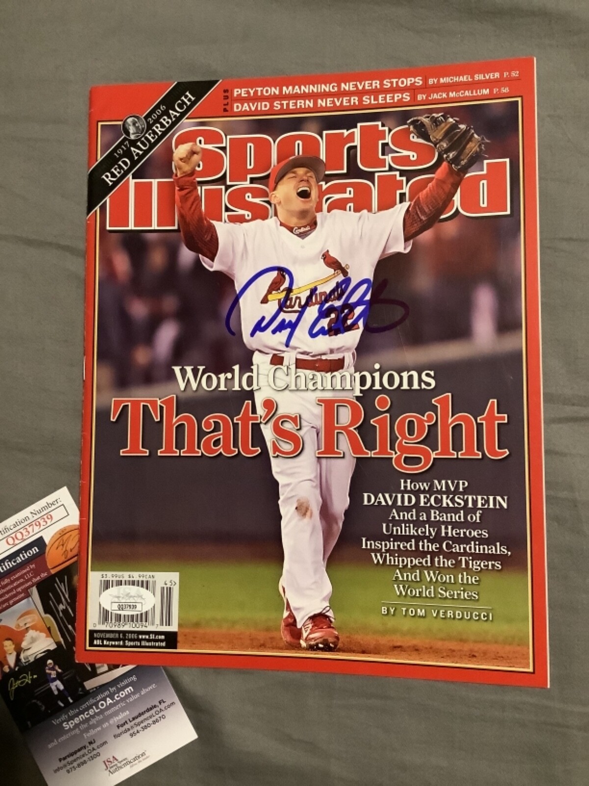 David Eckstein Autographed Memorabilia | Signed Photo, Jersey  display picture 1